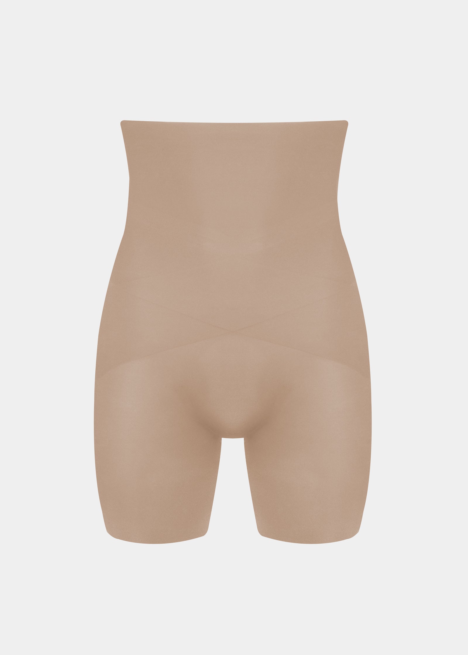 Beige shapewear Hi-Bermuda on a white background