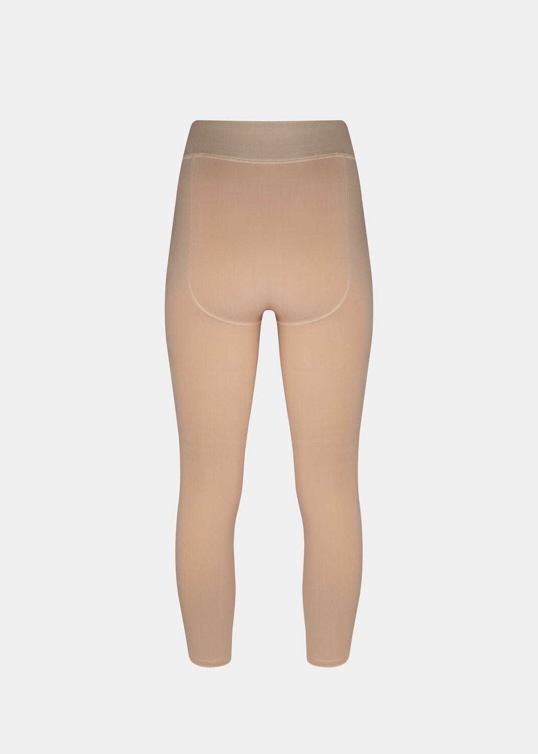 Still product image of Warm Fleece-Lined MAGIC Leggings in sunshine shown from the back. High-waist fleece-lined leggings with smooth fabric providing medium shaping for lower back and tummy, ladder-resistant finish, and translucent-look legs visible.