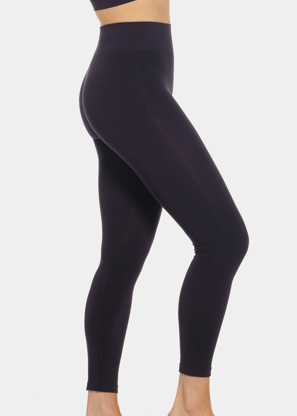Black Bamboo Legging worn by a person on a white background