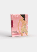 Still product image of Maxi Sexy Hi-Bermuda shown in front packaging box. Rectangular box displaying high-waist mid-thigh shaping shorts, with product image, color indication, and branding visible on the front panel.