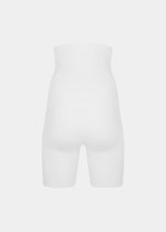 Still product image of Maxi Sexy Hi-Bermuda in barista shown from the back. High-waist mid-thigh shaping shorts with smooth powerful fabric, firm control for lower back, hips, and thighs, seamless edges, and silicone-trimmed waistband visible.