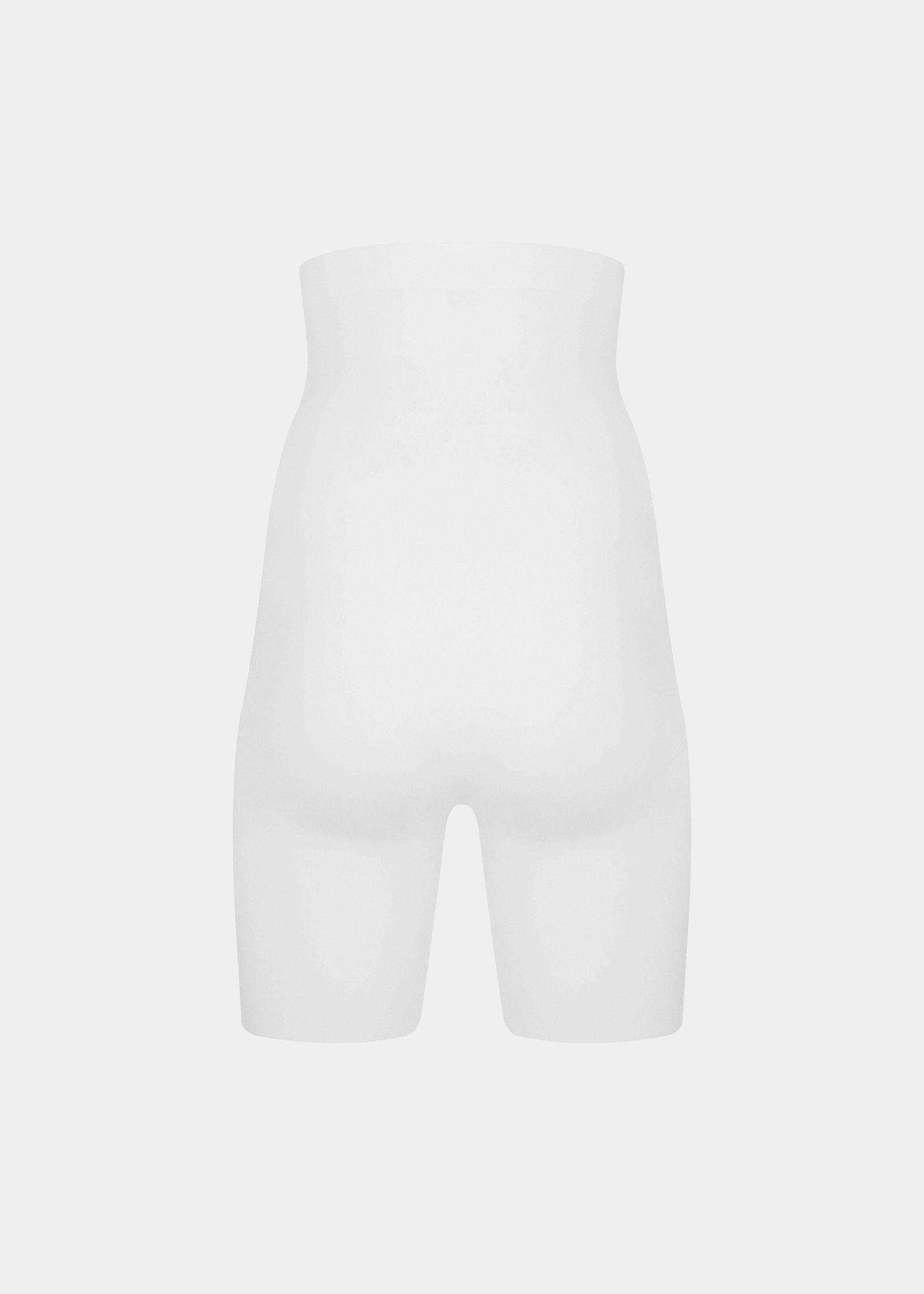 Still product image of Maxi Sexy Hi-Bermuda in barista shown from the back. High-waist mid-thigh shaping shorts with smooth powerful fabric, firm control for lower back, hips, and thighs, seamless edges, and silicone-trimmed waistband visible.
