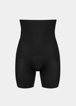Black shapewear Hi-Bermuda on a light gray background