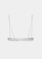 Satin Lace Bralette shown from behind on a white/greyish background