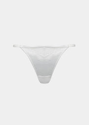 Satin Lace Thong on a white/greyish background