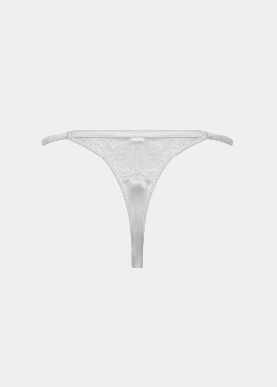Satin Lace Thong shown from the backside