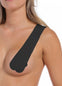 Still front product image of the black Celebrities Breast Tape, showcasing the adhesive lift tape pieces and matching nipple covers designed to lift, shape, and support the bust with an invisible finish.