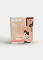 Still product image of Mama Comfort Nursing Bra shown in front packaging box. Rectangular box displaying seamless wire-free nursing bras, with product image, color indication, and branding visible on the front panel.