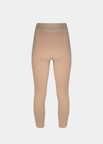 Still product image of Warm Fleece-Lined MAGIC Leggings in sunshine shown from the back. High-waist fleece-lined leggings with smooth fabric providing medium shaping for lower back and tummy, ladder-resistant finish, and translucent-look legs visible.