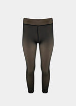 Still product image of Warm Fleece-Lined MAGIC Leggings in black, high-waist fleece-lined leggings. Smooth fabric providing medium shaping and tummy support, ladder-resistant finish, and translucent-look legs visible.
