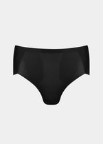Still product image of Everyday Shaper Shorty in black, mid-waisted seamless shapewear shorts. Smooth fabric with short leg length, seamless waistband, and invisible finish designed for light shaping under clothing.