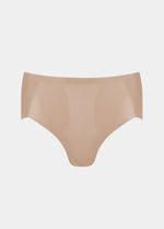 Still product image of Everyday Shaper Shorty in cappuccino, mid-waisted seamless shapewear shorts. Smooth fabric with short leg length, seamless waistband, and invisible finish designed for light shaping under clothing.