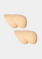 Beige silicone 2-pack Shoulderpads on a white background