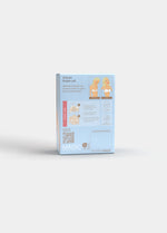 Still product image of Sticky Push-Up Pads shown from the back of the packaging box. Rectangular box displaying product information, adhesive pad illustrations, and usage instructions on the back panel.