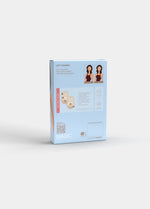 Back view of the Lift Covers packaging box, displaying product information and instructions for application and care.