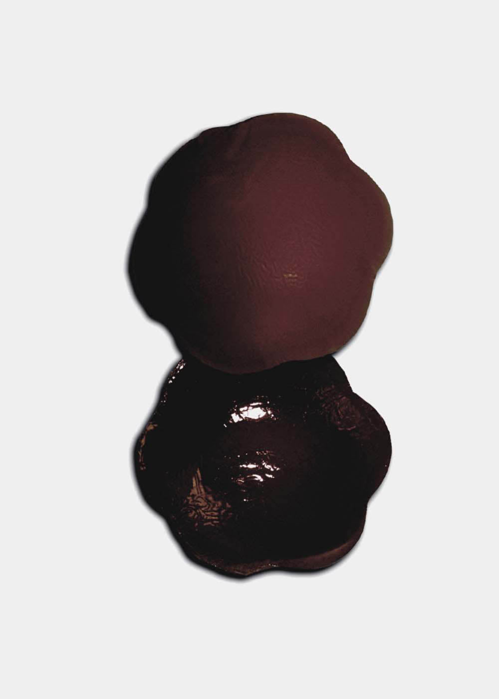 Still front product view of the chocolate-colored Silicone Nipple Covers, showcasing the smooth, soft silicone covers with ultra-thin edges for discreet, invisible coverage under clothing.
