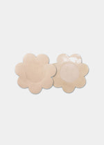 Still product image of the latte-colored Secret Covers, displayed to show both the front and back, highlighting the smooth outer surface and the soft inner layer for discreet, invisible coverage.