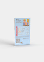 Back view of the Secret Lift Covers packaging box, displaying instructions and illustrations showing how to apply the lifting nipple covers for proper lift and support.