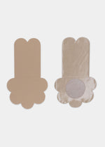 Still product image of the caramel-colored Secret Lift Covers, displayed to show both the front and back, highlighting the smooth outer surface and the inner adhesive design with an adhesive-free center for comfort.