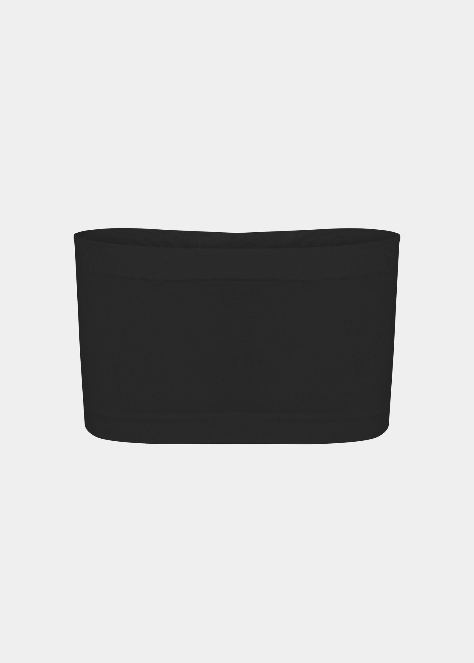 Still back product view of the black Bamboo Bandeau Bra, showcasing the seamless, strapless design in soft bamboo fabric with a smooth, clean finish for all-day comfort.