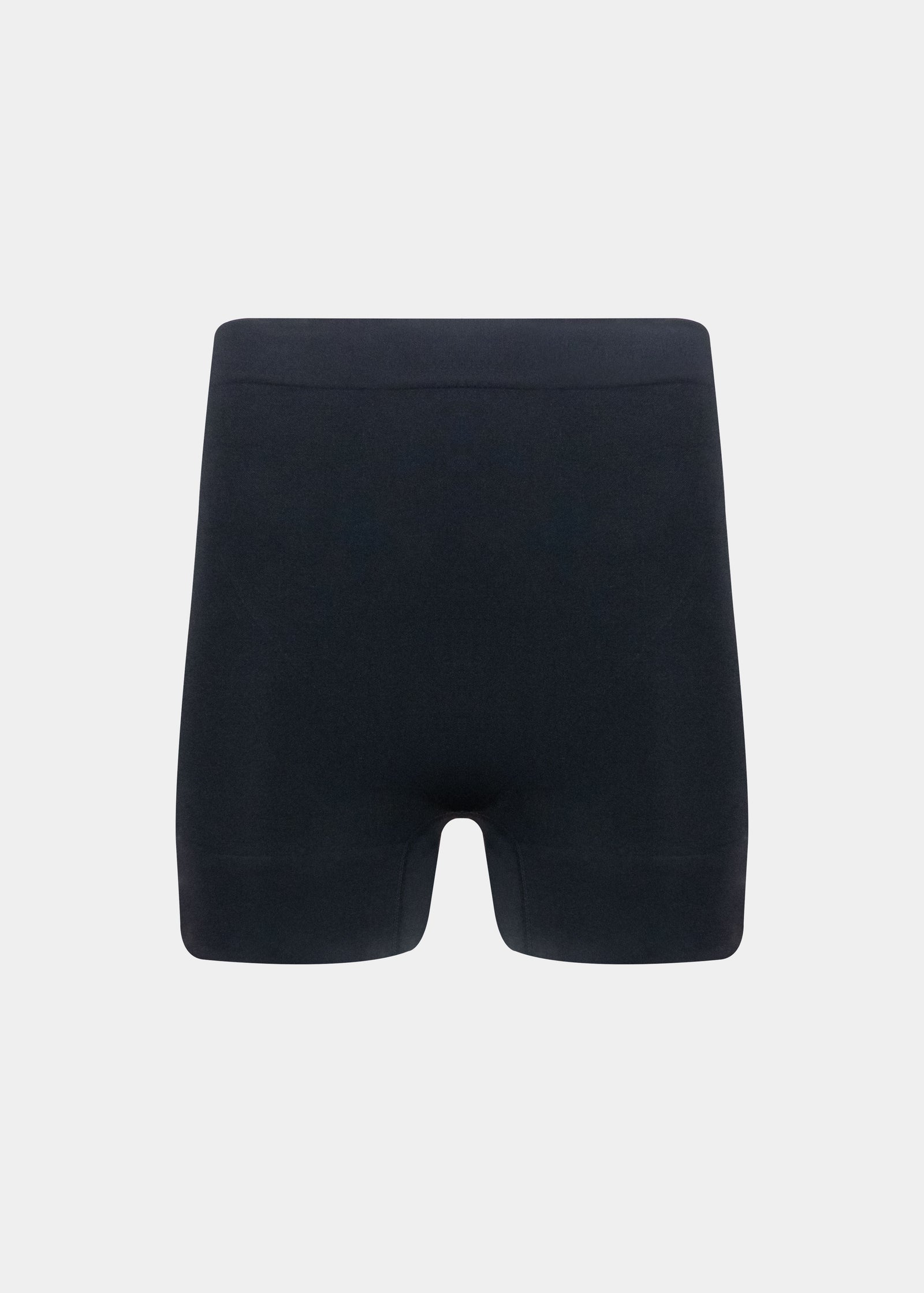Black Booty Booster Short on a light gray background