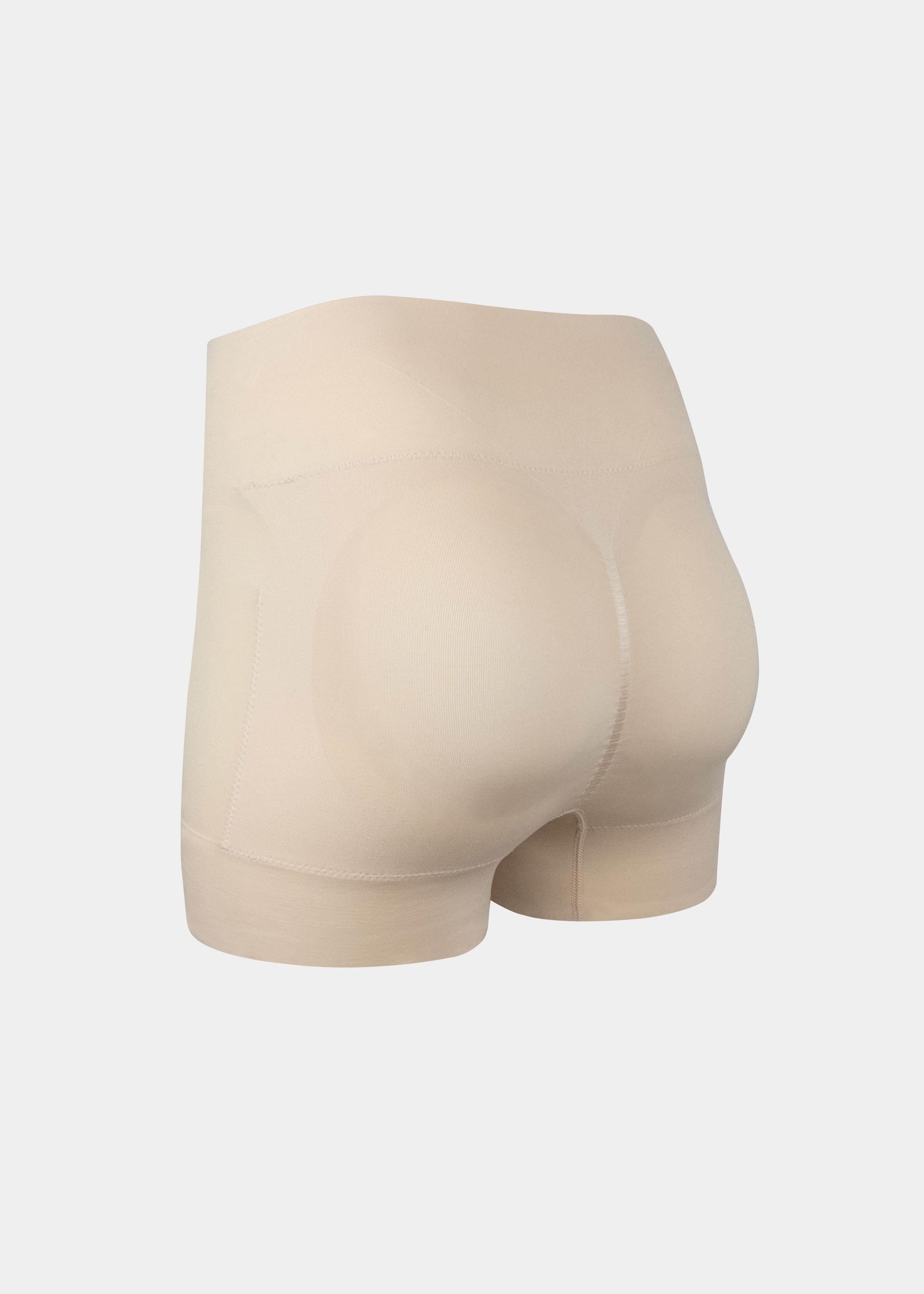 Beige women's Booty Booster Short on a white background