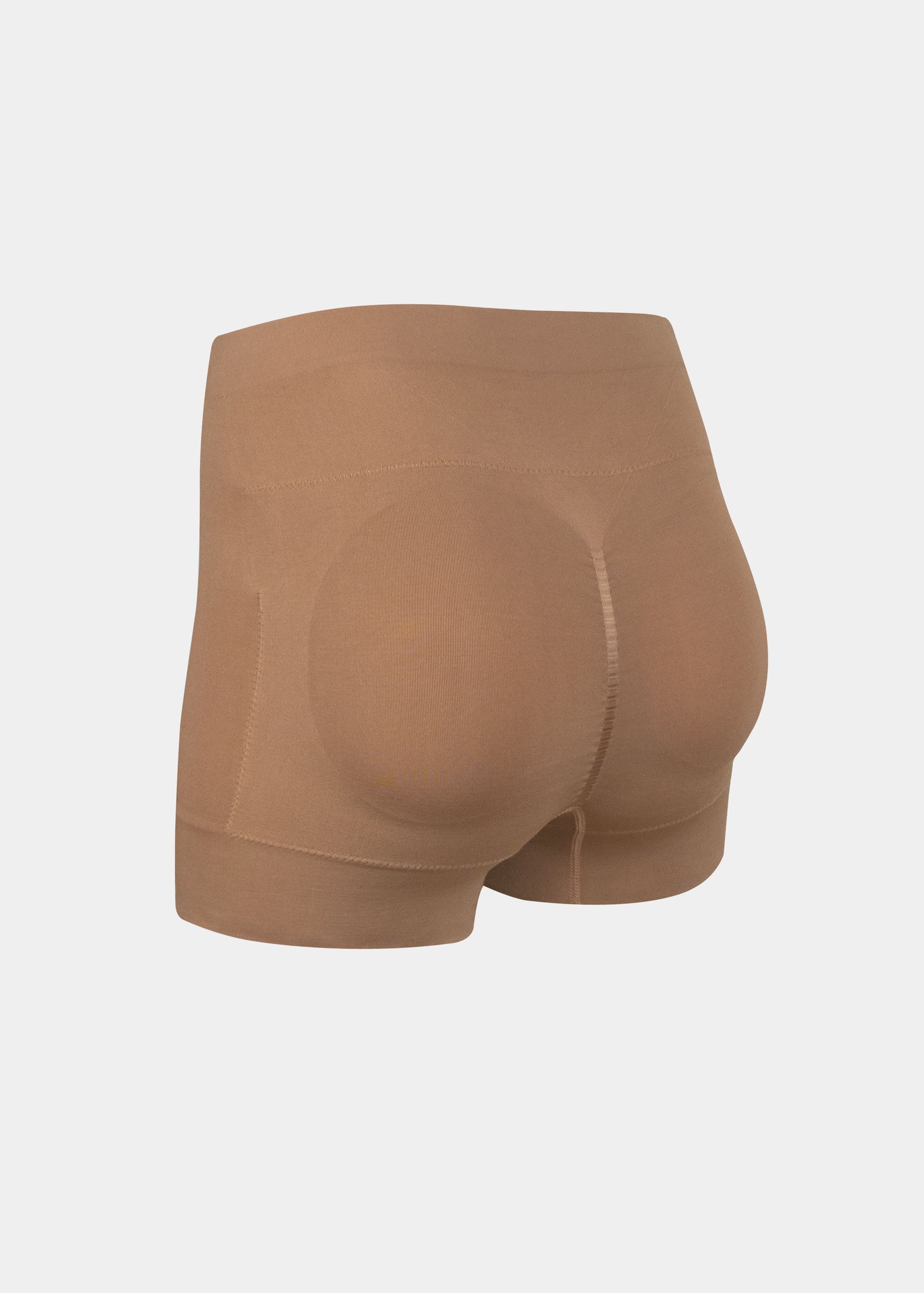 Brown Booty Booster Short on a light gray background