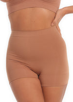 Mocha Booty Booster Short on a white background