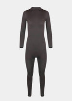 Still front product view of the chocolate-colored Bodycon Jumpsuit, showcasing the full-length long-sleeved design, seamless finish, flattering bust support, and soft, stretchy fabric for a sleek silhouette.