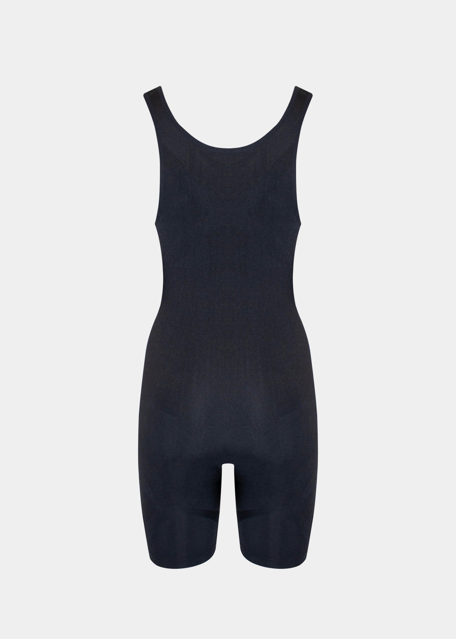 Still back product view of the Seamless Bodysuit, showcasing the smooth, seamless fabric with medium shaping through the waist and back, a special lift zone at the bottom, and a clean, invisible finish under clothing.