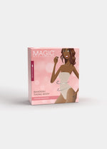 Product packaging box of the Bandeau Thong Body, featuring branded design and product details on a sleek, minimal presentation box.