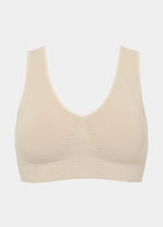 Cream Bamboo Comfort Bra on a white background