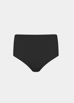 Still back product view of the black Comfort Thong, highlighting the seamless, lightweight fabric, smooth edges, and minimal design for a clean, invisible finish.