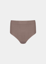 Still front product view of the espresso Comfort Thong, highlighting the soft, seamless fabric, smooth waistband, and clean, minimal design for an invisible look under clothing.