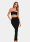 Woman wearing a black Bamboo Leggings on a white background