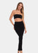 Woman wearing a black Bamboo Leggings on a white background