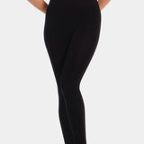 Black Bamboo Legging worn by a person on a white background