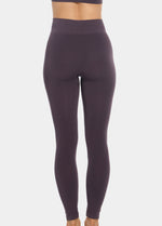 Dark purple Bamboo Legging worn by a person on a white background