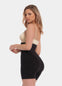 Side profile of a model wearing a high-waisted seamless shaping short, designed to smooth the tummy and thighs while visibly lifting and enhancing the buttocks. The short has a sleek, invisible finish with a snug fit and supportive structure.