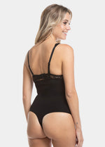 A model wearing High Waist Comfort Thong (back view)