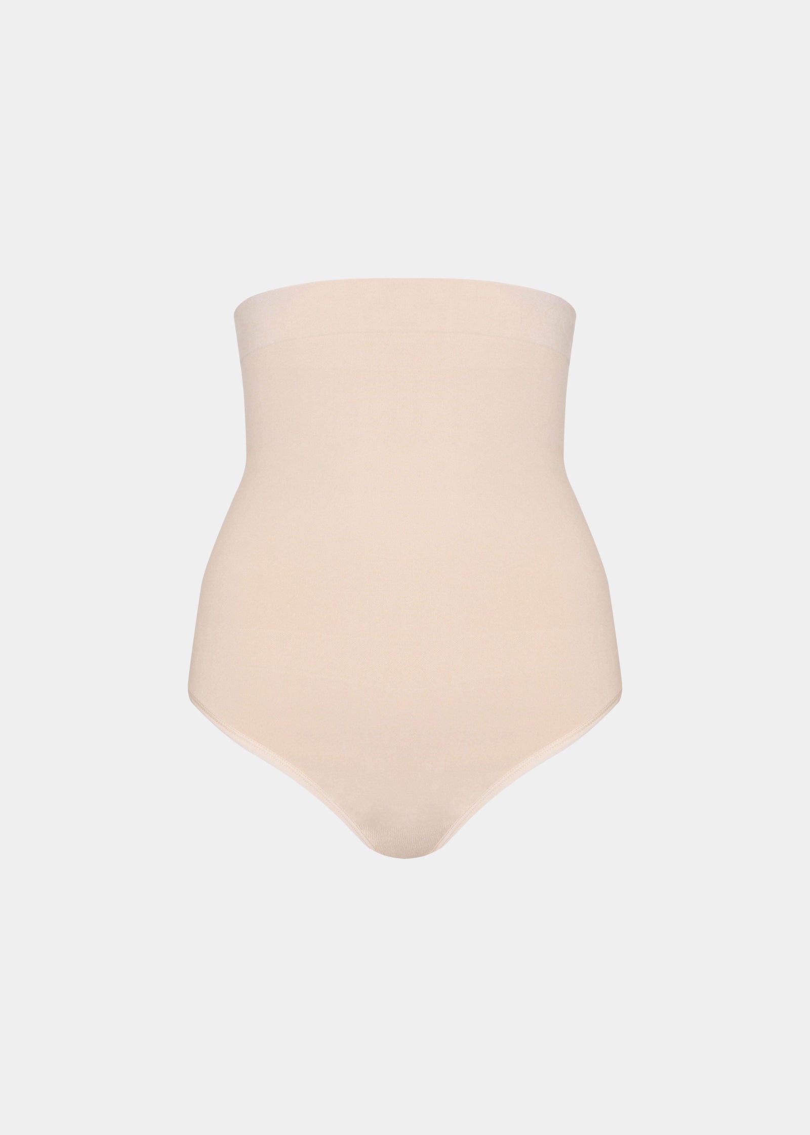 Latte High Waist Comfort Thong (still image product picture, front view)