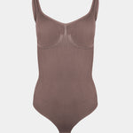 Brown bodysuit on a white background