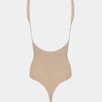 Beige swimsuit on a white background