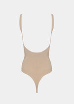 Beige swimsuit on a white background