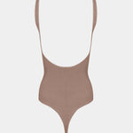 Light brown body with thin straps on a white background