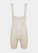 Front view of the Latte Dream Shaper Dress with a strapless design and a seamless finish.
