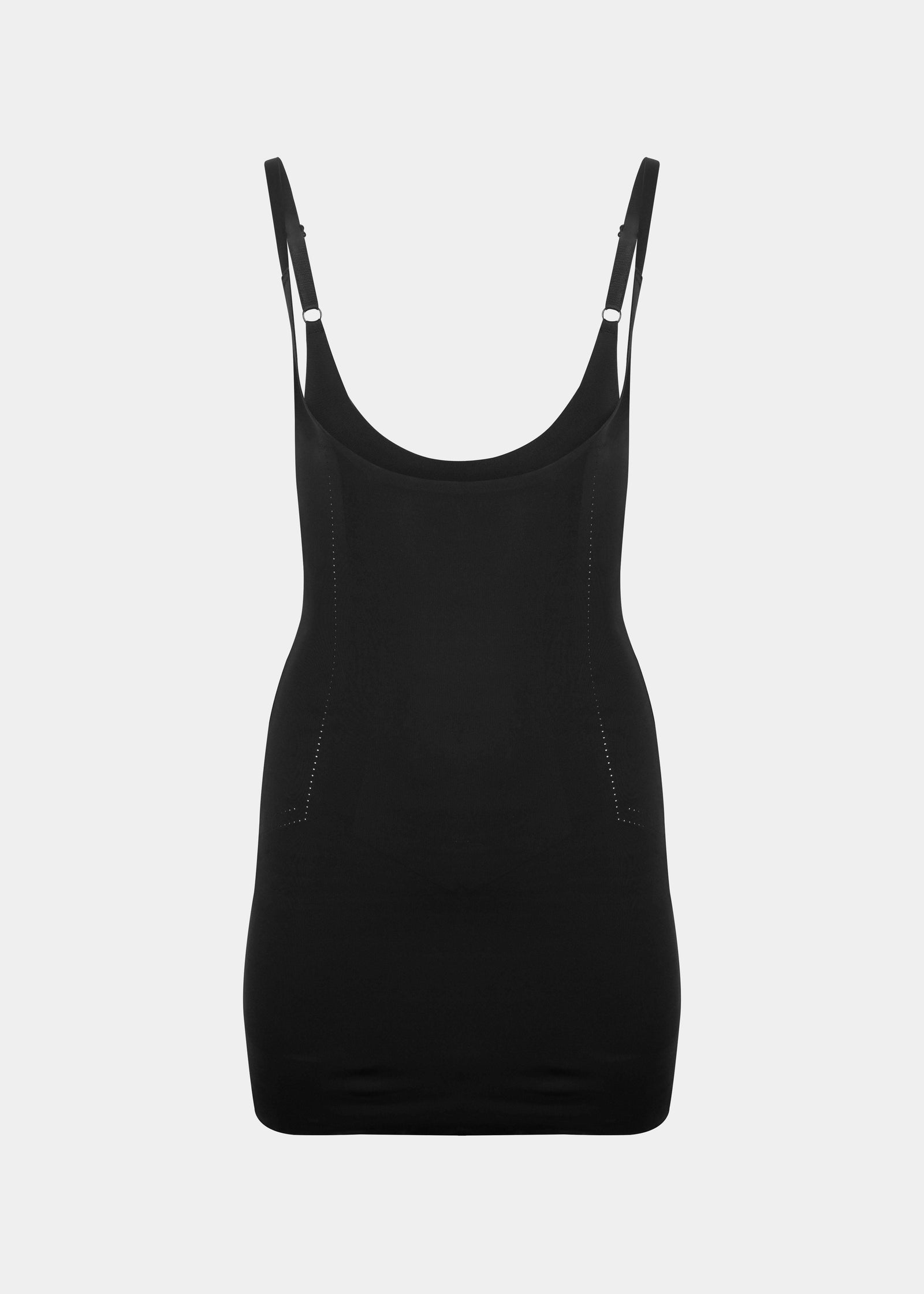 Back view of the Dream Shaper Dress with a strapless design and a seamless finish.