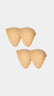Set of beige shoulderpads on a white background