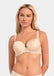 Woman wearing a latte Luxury Gel Bra against a plain background
