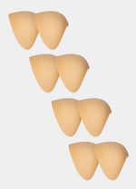 Set of beige shoulderpads on a white background